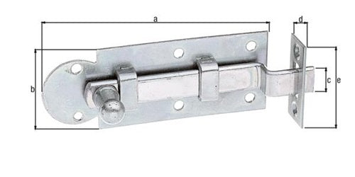 Fensterriegel L80mm B30mm Form gekrSTA galvverzdpassAusschub 12mm GAH - VPE: 10 – Ansicht 3