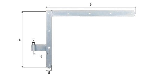 Torwinkelband 400x600x40x105mm STA galvverzdpassliob 5mm GAH – Ansicht 3