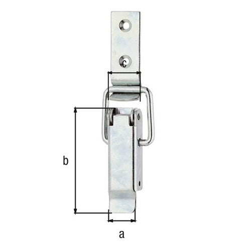 Kistenverschluss H61mm B22mm STA galvverzdpassfVorhangschlmmax Ø7mm SB - VPE: 10 – Ansicht 3