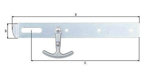 Überfalle L250x30mm B30mm STA galvverzdpassmHakGAH – Ansicht 3