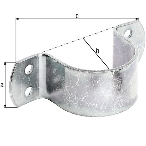 Rschelle L133xB40xH55mmStahl galvverzdpassfRohre 57mm 2 1/4” GAH - VPE: 10 – Ansicht 3