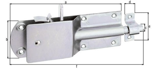 Sicherheits-Stallriegel L200mm B125mm STA galvverzdpassGAH – Ansicht 3