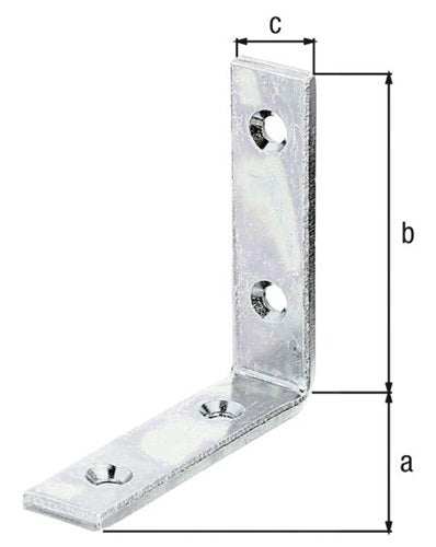 Balkenwinkel L80x80mm B20mm schmal STA roh galvverzdpassGAH - VPE: 20 – Ansicht 3