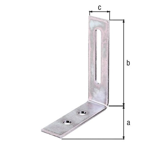 Verstellwinkel L65x80mm B20mm S25mm STA roh galvverzdpassGAH - VPE: 25 – Ansicht 3