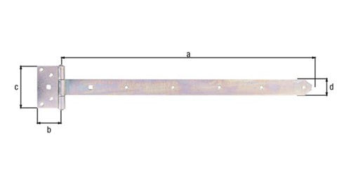 Kreuzgehänge L591x59xB103x40xStärke 4mm STA galvgelb verzGAH – Ansicht 3