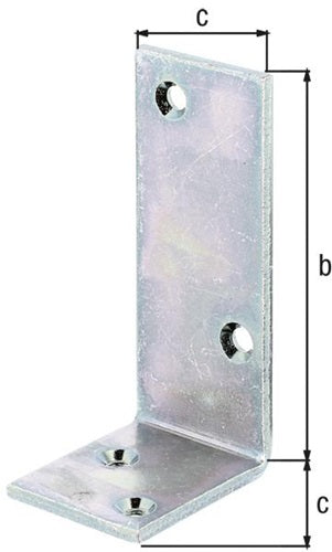 Balkenwinkel L100x50mm B40mm ungleichschenklig STA roh galvverzdpassGAH - VPE: 20 – Ansicht 3