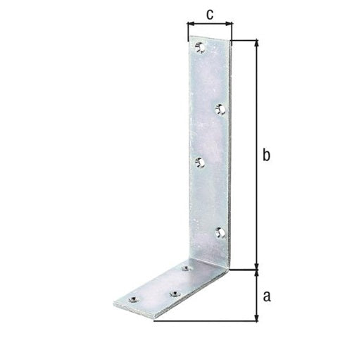 Balkenwinkel L200x100mm B40mm ungleichschenklig STA roh galvverzdpassGAH - VPE: 20 – Ansicht 3