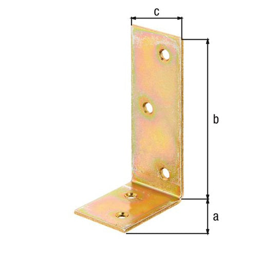 Balkenwinkel L80x40mm B30mm ungleichschenklig STA roh galvverzdpassGAH - VPE: 20 – Ansicht 3