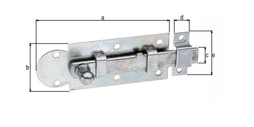 Fensterriegel L80mm B30mm Form gerSTA galvverzdpassAusschub 195mm GAH – Ansicht 3