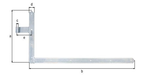Torwinkelband 400x800x40x105mm STA galvverzdpassliunten 5mm GAH – Ansicht 3