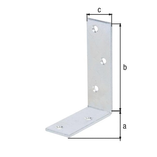 Balkenwinkel L100x75mm B30mm ungleichschenklig STA roh galvverzdpassGAH - VPE: 10 – Ansicht 3