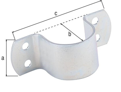 Rschelle L119xB40xH44mmStahl galvverzdpassfRohre 445mm 1 3/4” GAH - VPE: 10 – Ansicht 3