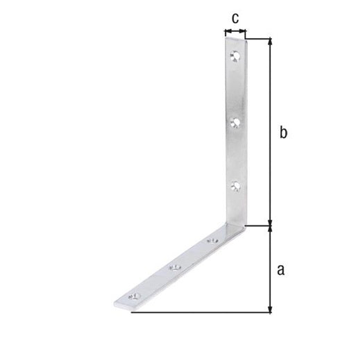 Balkenwinkel L180x180mm B20mm schmal STA roh galvverzdpassGAH - VPE: 10 – Ansicht 3