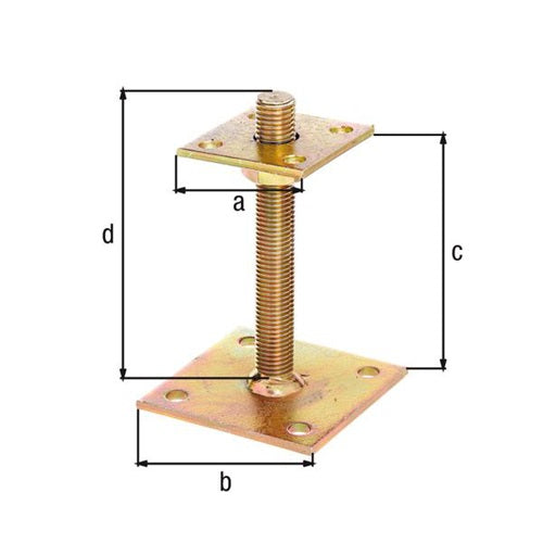 I-Pfostenträger 70x70x100x100x150mm galvverzdpassSTA roh GAH – Ansicht 3