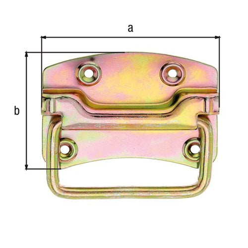 Kistengriff Höhe80mm Breite104mm STA galvverzdpassLöcher 4 GAH - VPE: 10 – Ansicht 3