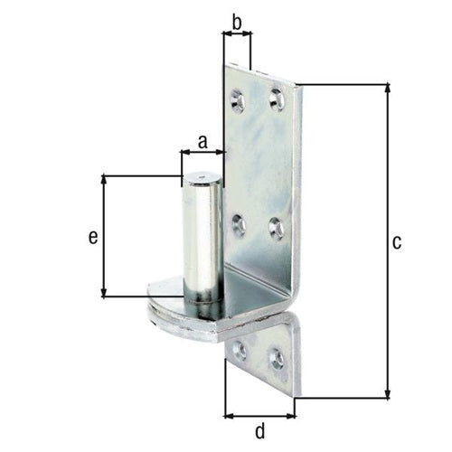 Kloben DI auf Platte 20x20mm galvverzdpassGAH – Ansicht 3