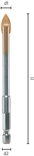 Glasbohrer Ø 10 mm kugelgestrahlt ALPEN – Ansicht 5