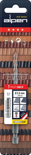 Dachziegelbohrer Ø 5 mm Gesamtlänge 100 mm ALPEN – Ansicht 3