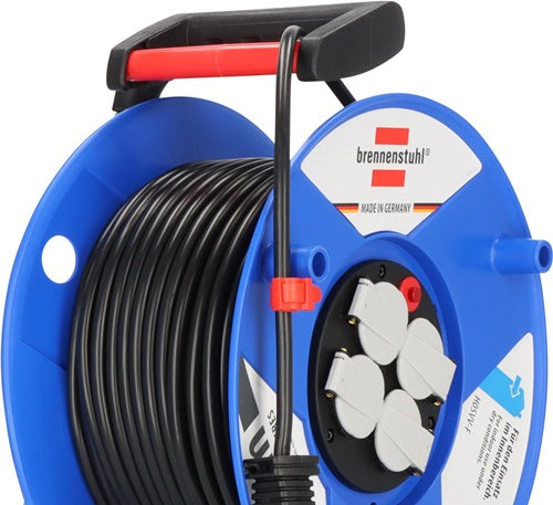 Kabeltrommel Garant 50 m H05VV-F 3 x 15 mm² 290 mm 4 Schutzkontaktsteckdosen Spezialkunststoff IP20 BRENNENSTUHL – Ansicht 5