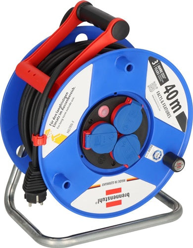 Kabeltrommel Garant 40 m H07RN-F 3 x 15 mm² 290 mm 3 Schutzkontaktsteckdosen Spezialkunststoff IP44 BRENNENSTUHL – Ansicht 6