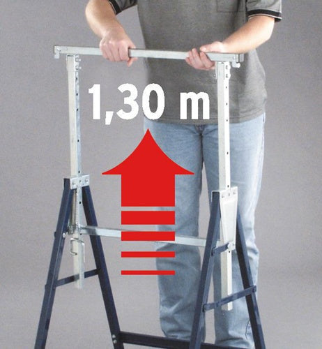 Arbeitsbock Höhe max1310 mm Stahlrohr höhenverstellbar BRENNENSTUHL - VPE: 2 – Ansicht 3