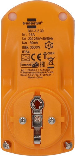 Personenschutzadapter BDI-A2 30 16 A 230/50V/Hz 3680W IP54 BRENNENSTUHL – Ansicht 3