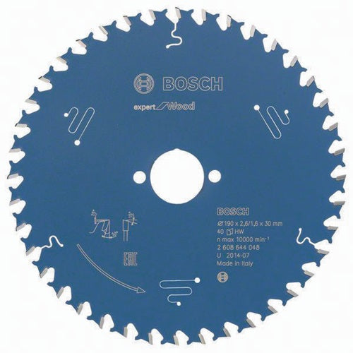 Kreissägeblatt Expert für Wood Außen-Ø 190 mm Zähnezahl 40 WZ Bohrung 30 mm Schnittbreite 26 mm HM BOSCH