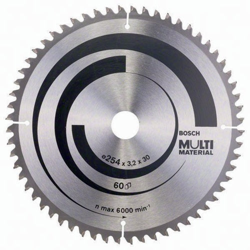 Kreissägeblatt Außen-Ø 254 mm Zähnezahl 60 HLTCG Bohrung 30 mm Schnittbreite 32 mm HM BOSCH