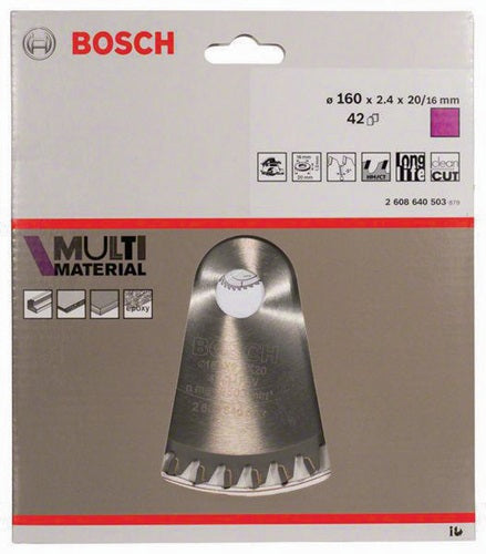 Kreissägeblatt Außen-Ø 160 mm Zähnezahl 42 HLTCG Schnittbreite 24 mm BOSCH – Ansicht 3