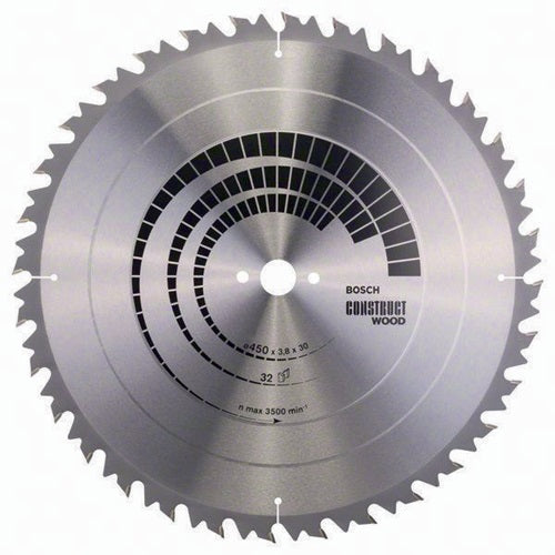 Kreissägeblatt Außen-Ø 450 mm Zähnezahl 32 WZ Bohrung 30 mm Schnittbreite 38 mm Hartmetall BOSCH