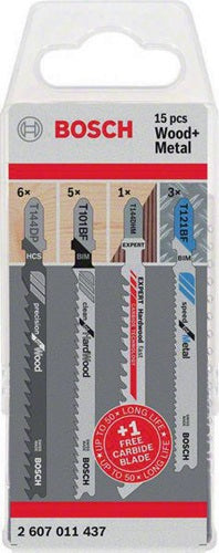 Stichsägeblatt-Set JSB Wood and Metal 15-tlgHO BOSCH