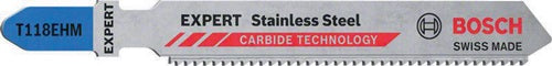 Stichsägeblatt Stainless Steel T 118 EHM Gesamtlänge 83 mm Zahnteilung 14 mm Carbide 3 Stück / Karte BOSCH