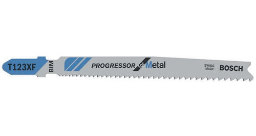 Stichsägeblatt T 123 X Gesamtlänge 100 mm Zahnteilung 12-26 mm HSS 5 Stück / Karte BOSCH