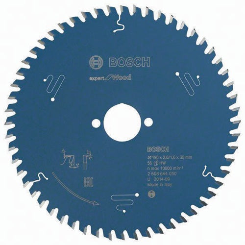 Kreissägeblatt Expert für Wood Außen-Ø 190 mm Zähnezahl 56 WZ Bohrung 30 mm Schnittbreite 26 mm HM BOSCH