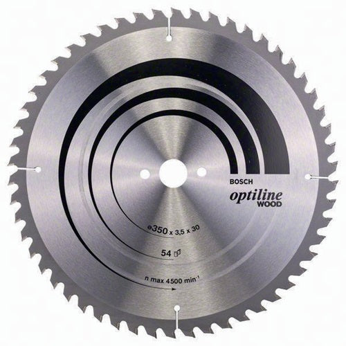 Kreissägeblatt Optiline Wood Außen-Ø 350 mm Zähnezahl 54 WZ Schnittbreite 3,5 mm BOSCH