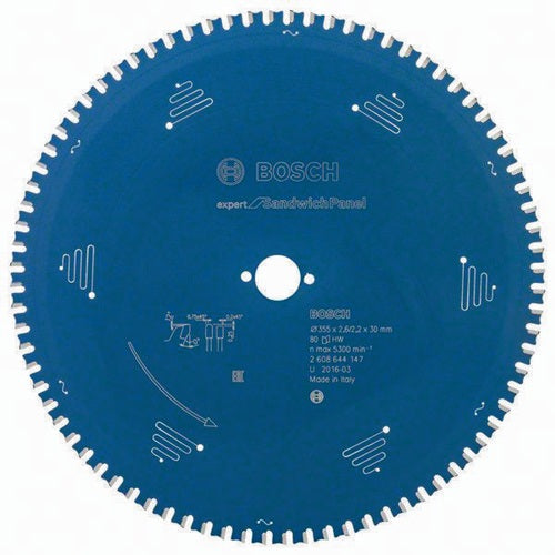 Kreissägeblatt Außen-Ø 355 mm Zähnezahl 80 MTCG Bohrung 30 mm Schnittbreite 26 mm BOSCH