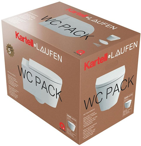 Laufen Wand-WC Pack KARTELL spülrandl tief verd Befest weiß LCC