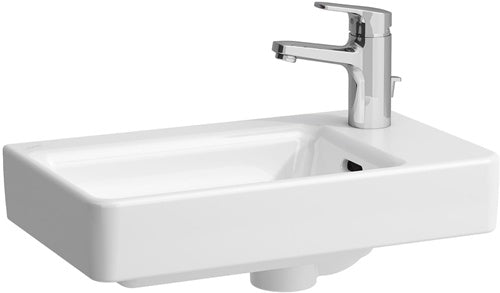 Handwaschbecken LAUFEN PRO S 480x280mm asym re m ÜL 1 Hahnloch weiß LAUFEN – Ansicht 3