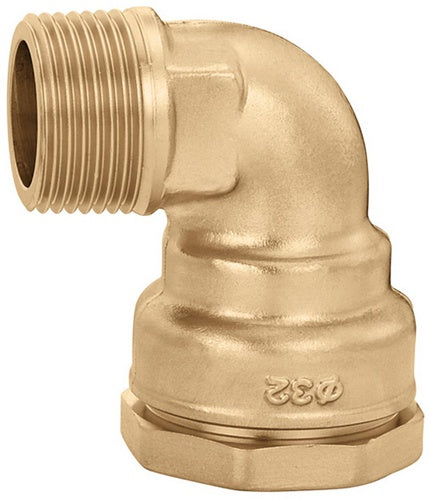 CA Winkel-Anschlussverschraubung AG 32 mm x 1Zoll AG für PE-Kunststoffrohr
