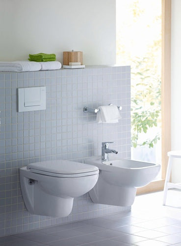 Wand-Bidet D-CODE m ÜL HLB 355x545mm 1 Hahnloch weiß weiß DURAVIT – Ansicht 5