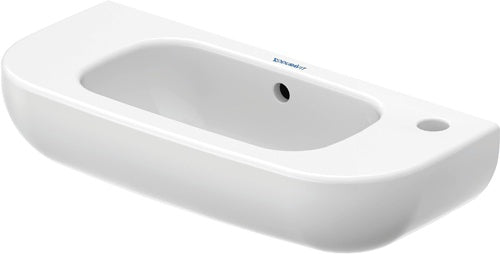 Handwaschbecken D-CODE m ÜL HLB 500x220mm 1 HL rechts weiß 1 Hahnloch rechts weiß DURAVIT