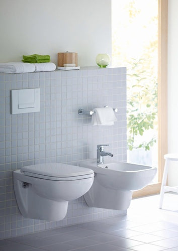 Wand-Bidet D-CODE m ÜL HLB 355x545mm 1 Hahnloch weiß weiß DURAVIT – Ansicht 3