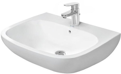 Waschtisch D-CODE m ÜL HLB 1 Hahnloch 650x500mm weiß 650 x 500 mm weiß DURAVIT - VPE: 21 – Power und Handel – Ansicht 3