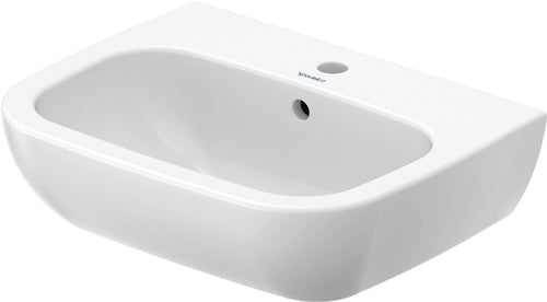 Waschtisch D-CODE m ÜL HLB 1 Hahnloch 550x430mm weiß 550 x 430 mm weiß DURAVIT