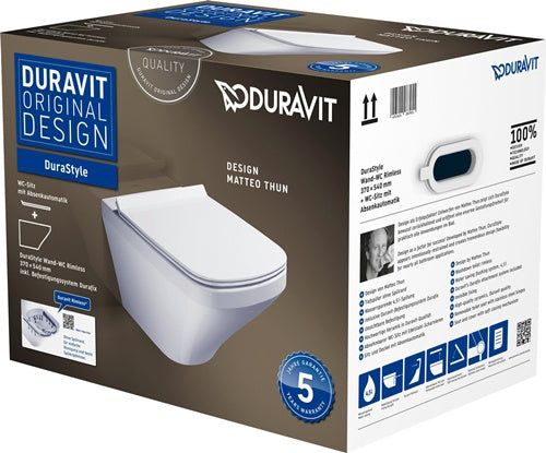 Wand-WC-Set DURASTYLE RIMLESS weiß weiß DURAVIT