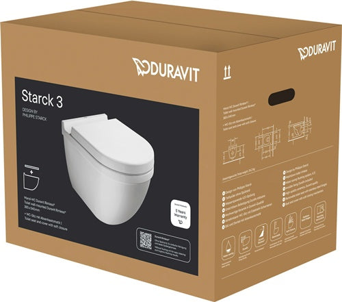 Wand-WC-Set STARCK 3 RIMLESS weiß weiß DURAVIT