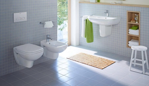 Wand-Bidet D-CODE m ÜL HLB 355x545mm 1 Hahnloch weiß weiß DURAVIT – Ansicht 4