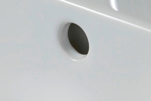 Waschtisch D-CODE m ÜL HLB 1 Hahnloch 600x460mm weiß 600 x 460 mm weiß DURAVIT – Ansicht 4