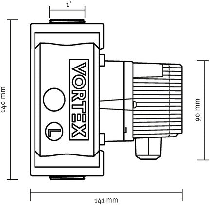 Vortex Brauchwasserpumpe BWO 200 BLUEONE ohne Regelmodul – Ansicht 3