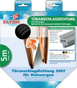 Türanschlagdichtung 3967 DIY Länge 5 m zum Einfräsen PVC blank weiß ELLEN – Ansicht 3